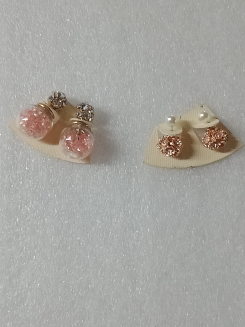2 Pairs Double Post Earrings #A441